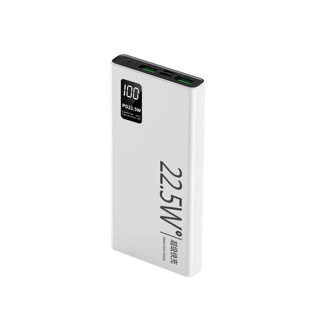 LED digital display Multi 4 in 1 Power Bank 10000mah  PD22.5W Fast Charging 2xUSB -A &Type-c Mirco Ports Portable Power Bank