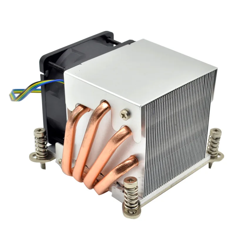 Custom Aluminium Cpu Cooler Gpu Vrm Heat Sink With Cooling Fan 4 Copper Pipe Motherboard