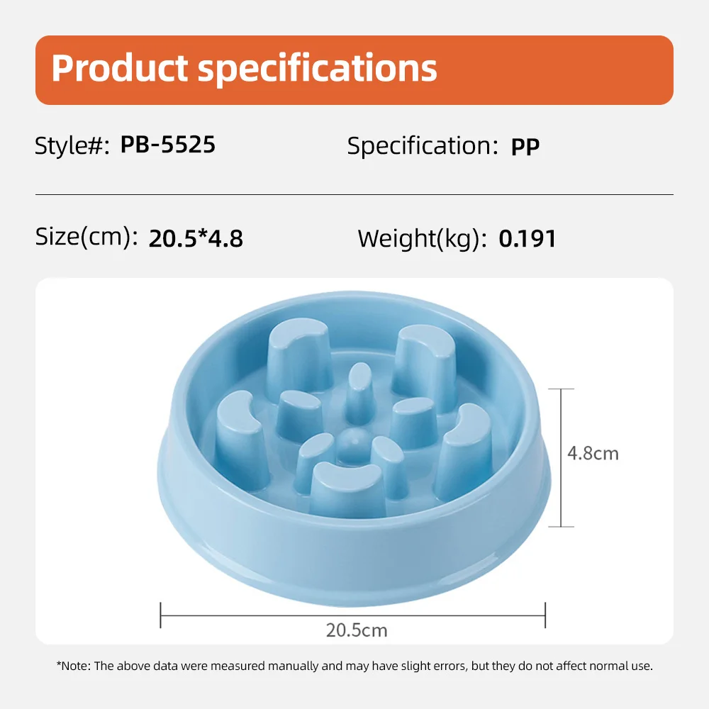 Wholesale Non-slip Plastic Slow Feeder Bloat Stop Dog Food Bowl with F - product detail 6