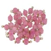 Agate rose teintée