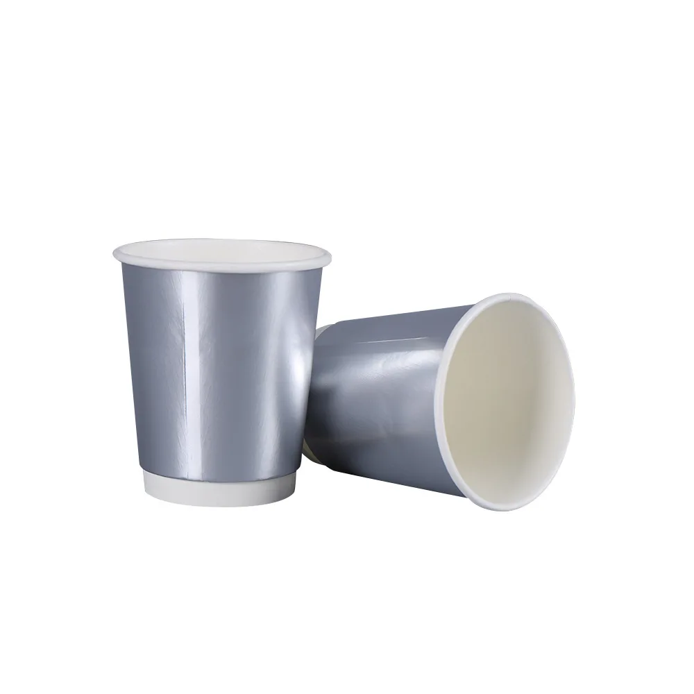 7oz Double Wall Custom Logo Disposable Paper Cups Eco Biodegradable ...