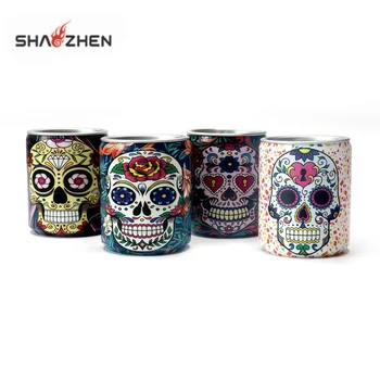 Wholesale Customization Skull-shaped Beer Can Cigarette Grinder 3-Layer Smoking Grinder for Coffee Beans and Spice
