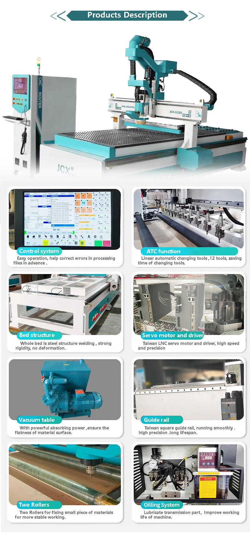 Jcx L12 Woodworking Cnc Machine 3d Cnc Wood Carving Machine 1325 Cnc Machine For Wooden Works