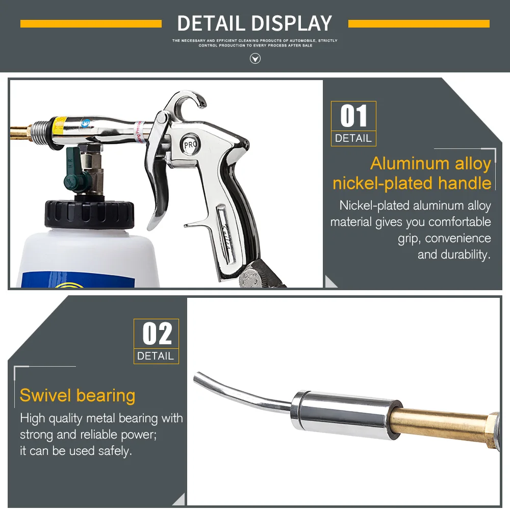 Black/preto Bearing tornador cleaning gun , high pressure car washer  tornador foam gun,car tornado espuma tool