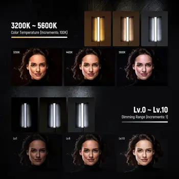 NEEWER CL124 PRO Handheld LED Light Stick 3200K-5600K Bi Color Photography Tube Video Light Wand With 2.4G Control product image