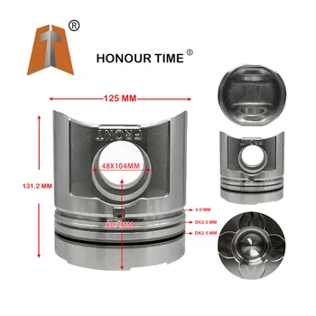 Factory Wholesale High Quality Machinery Engine Parts Cylinder Rebuild Kit 6150312112 for Komatsu 6D125 Diesel Engine Piston