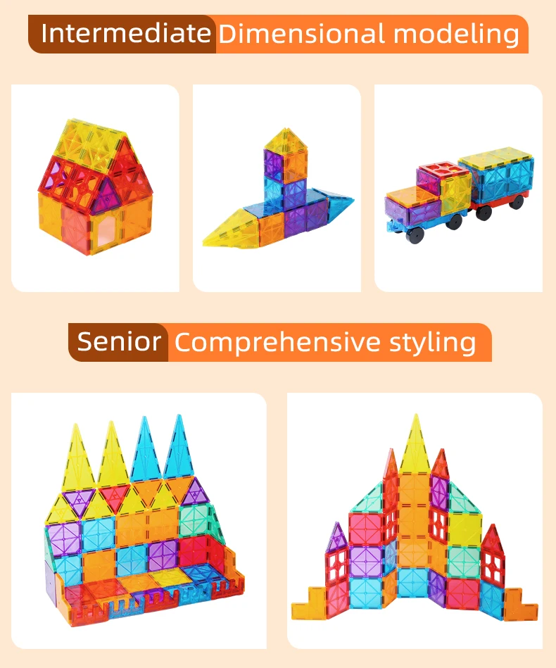 Magnetic Tiles Kids Toys Learning Educational,Magnetic Building Blocks ...