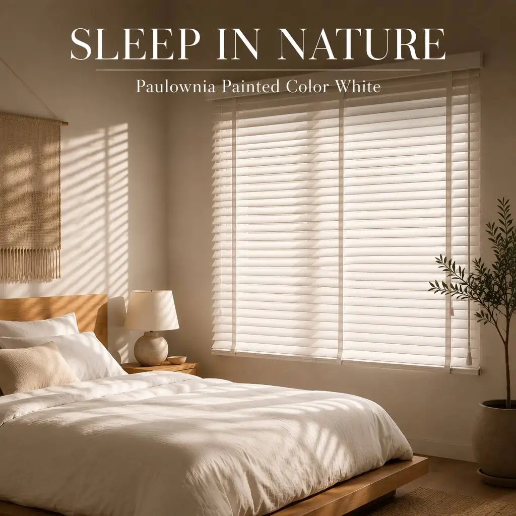 White PVC Horizontal Venetian Blinds 50mm Slats Ladder Tape UV Blocking Privacy Control for Bedroom Painted Custom Size OEM ODM