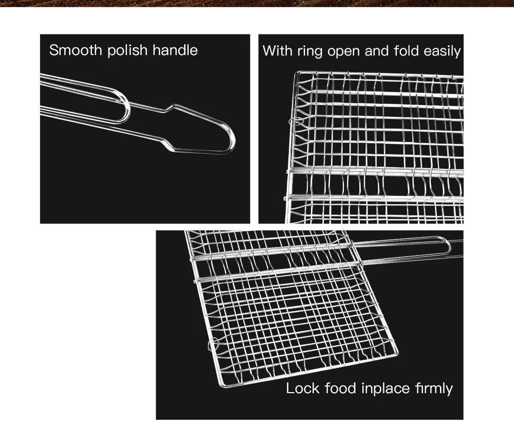 Outdoor Grill Bbq Grill Basket For Fish Vegetables Steak Shrimp Chops Large Grill Basket Buy