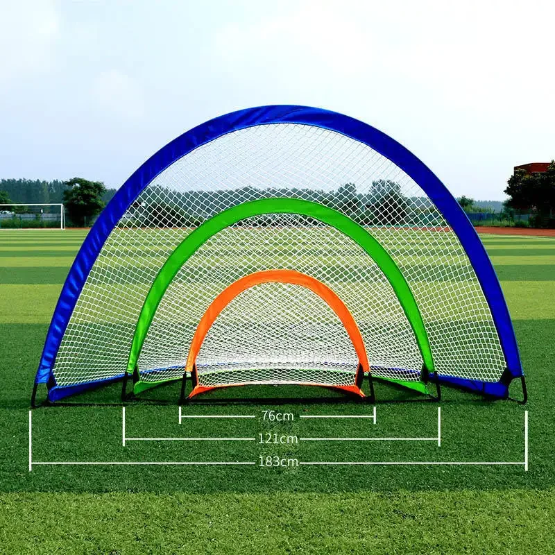 product portable mini foldable pop up soccer goals outdoor kids football pitch training net-2