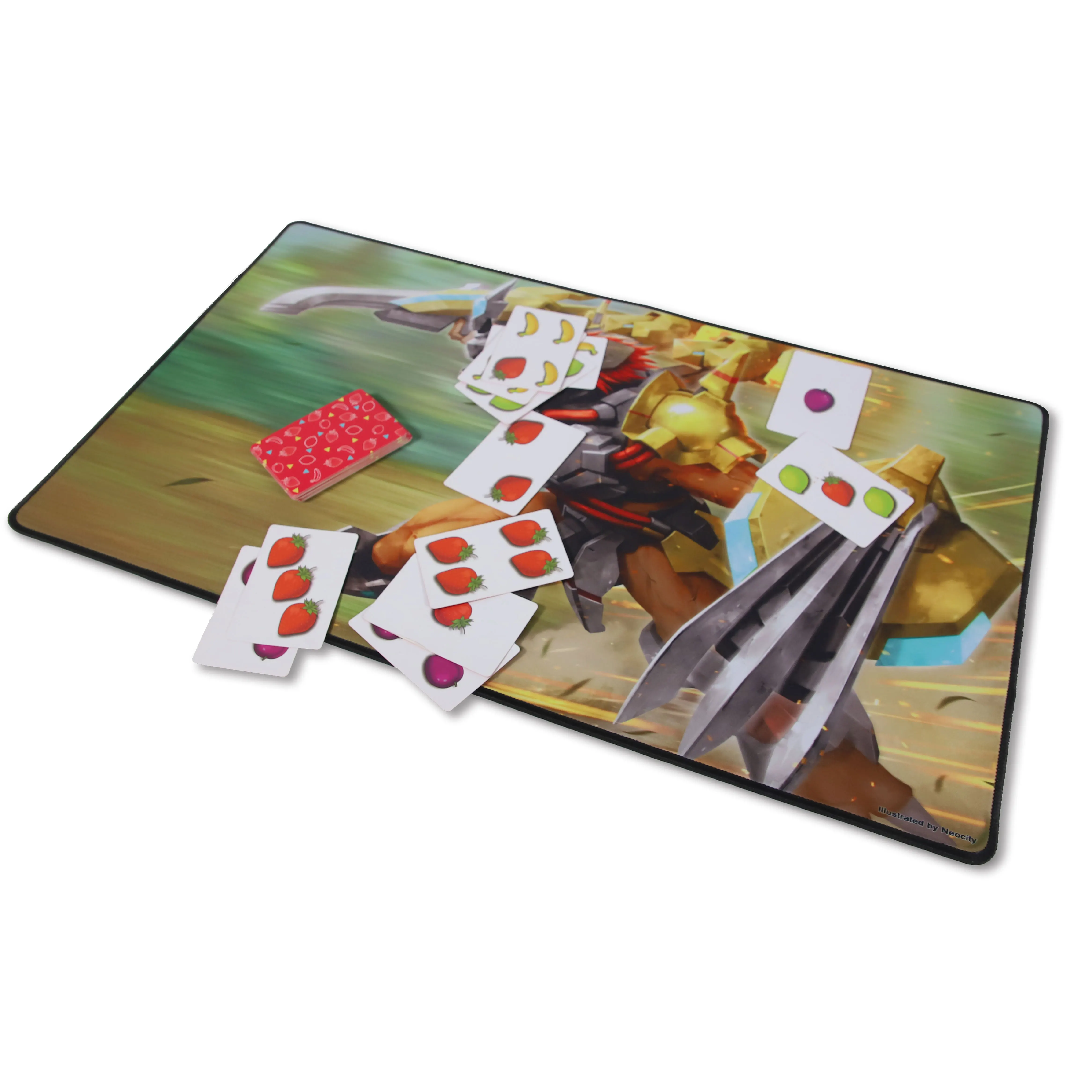Custom Card Game Playmat Heat Transfer Design Mous Pad 24x14 Stitched Edge Card Game Playmat