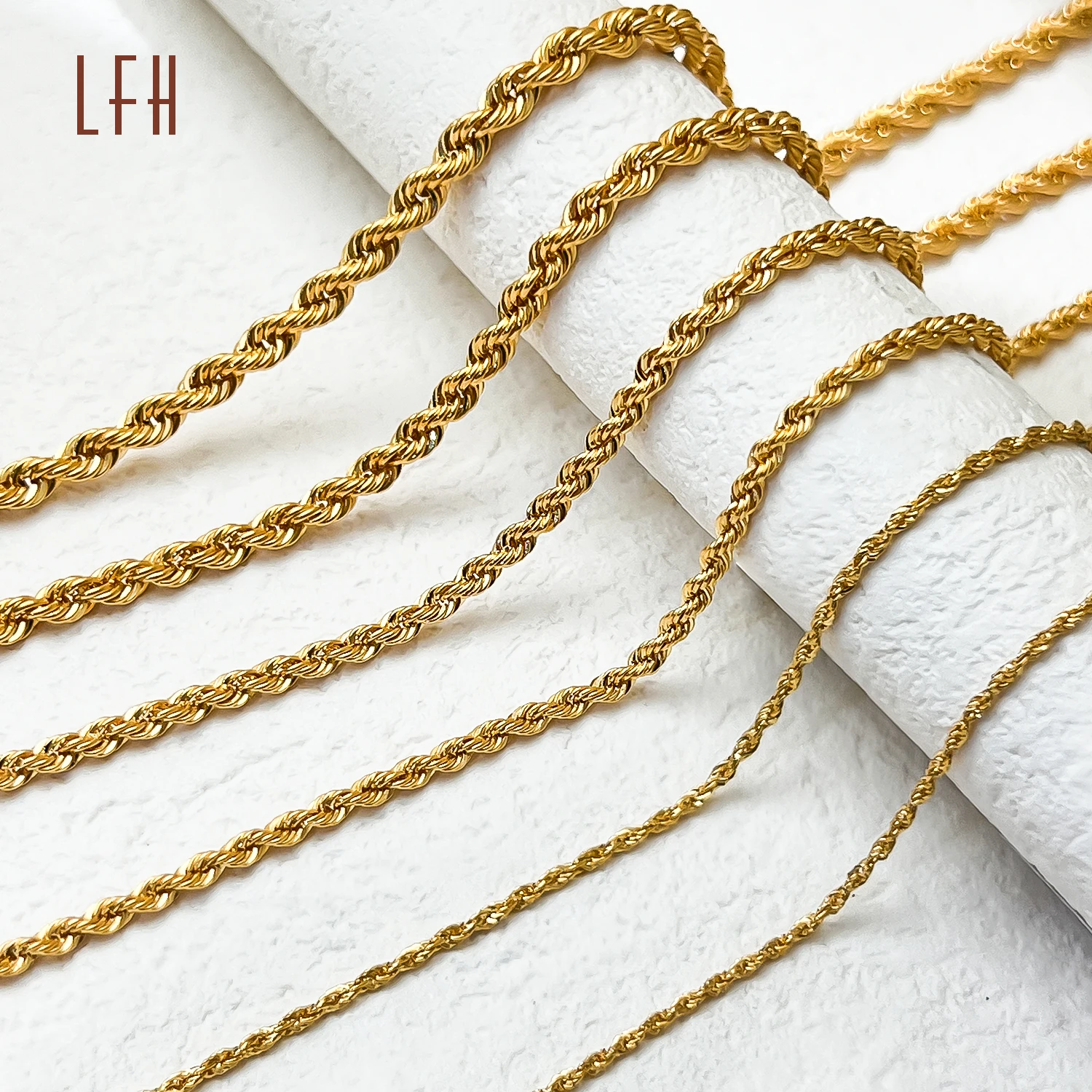 Au750 Twisted Rope Chain Necklace Oro 18 K Gold Jewelry Pure 18k Gold Necklace Real Gold Jewelry