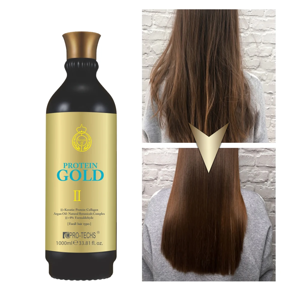 Pro Techs Protein Gold Keratin Treatment 1000ml crema alisadora de - Main Image