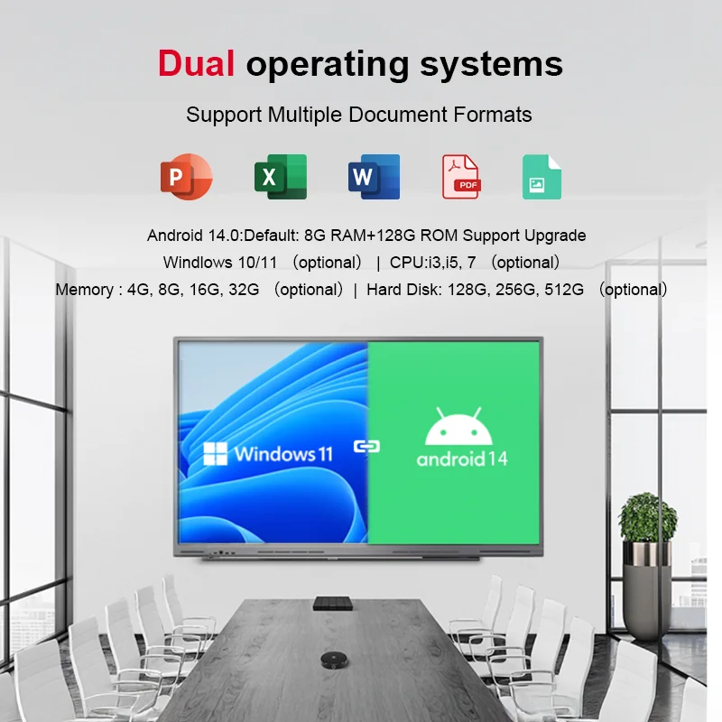 Smart LED Touch TV with Android WiFi 4K   50 55 65 75 Inch Smart Touch  TV-Customizable Size OEM/ODM  Karaoke  TV Motherboard