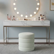 2026 High Quality New Design FashionCustom Round Storage Ottoman Footstool
