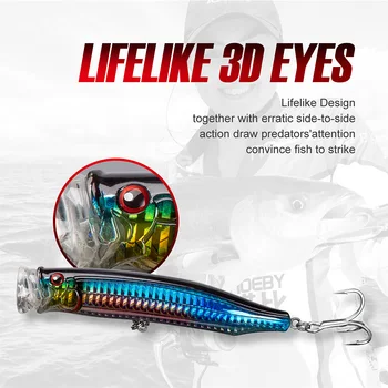 CHEERY Feed Popper Topwater 100mm20g 120mm29g 150mm55g Wobbler Sea Tuna GT Fishing Lure – Popper – view 5
