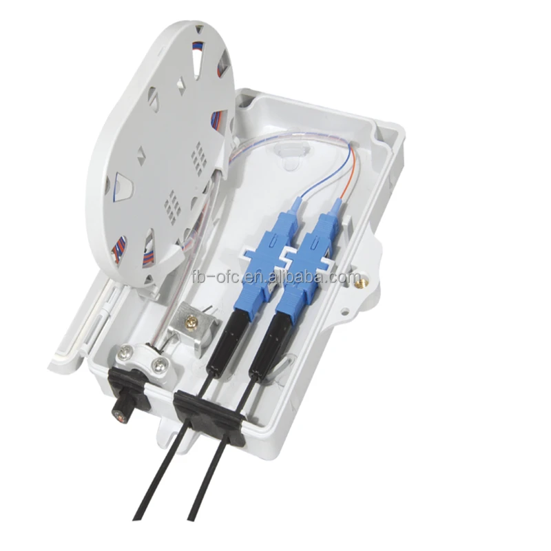 2 Core Fiber Optic Cable Splitter Box Ftth Optical Distribution Box