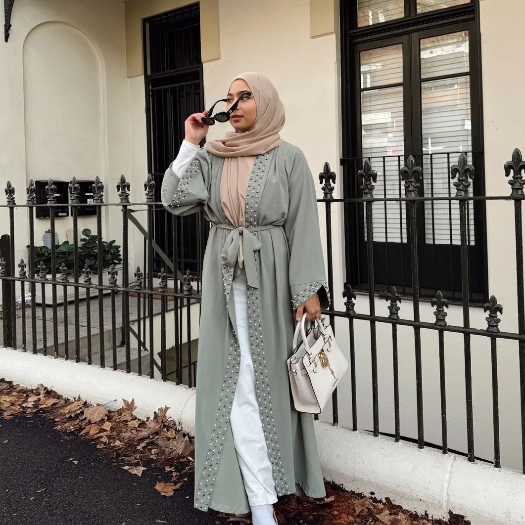 Abbigliamento da preghiera per donna Abaya Musulmano Donna Manica Lunga Islamica Arabo Turco Abito Lungo Da Preghiera Solido Abito A Maniche Lunghe Rilassato Traspirante Abiti Per Tutte le Stagioni