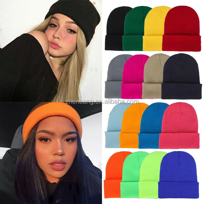 Designer Custom Winter Fisherman Knit Beanie Hats With Custom