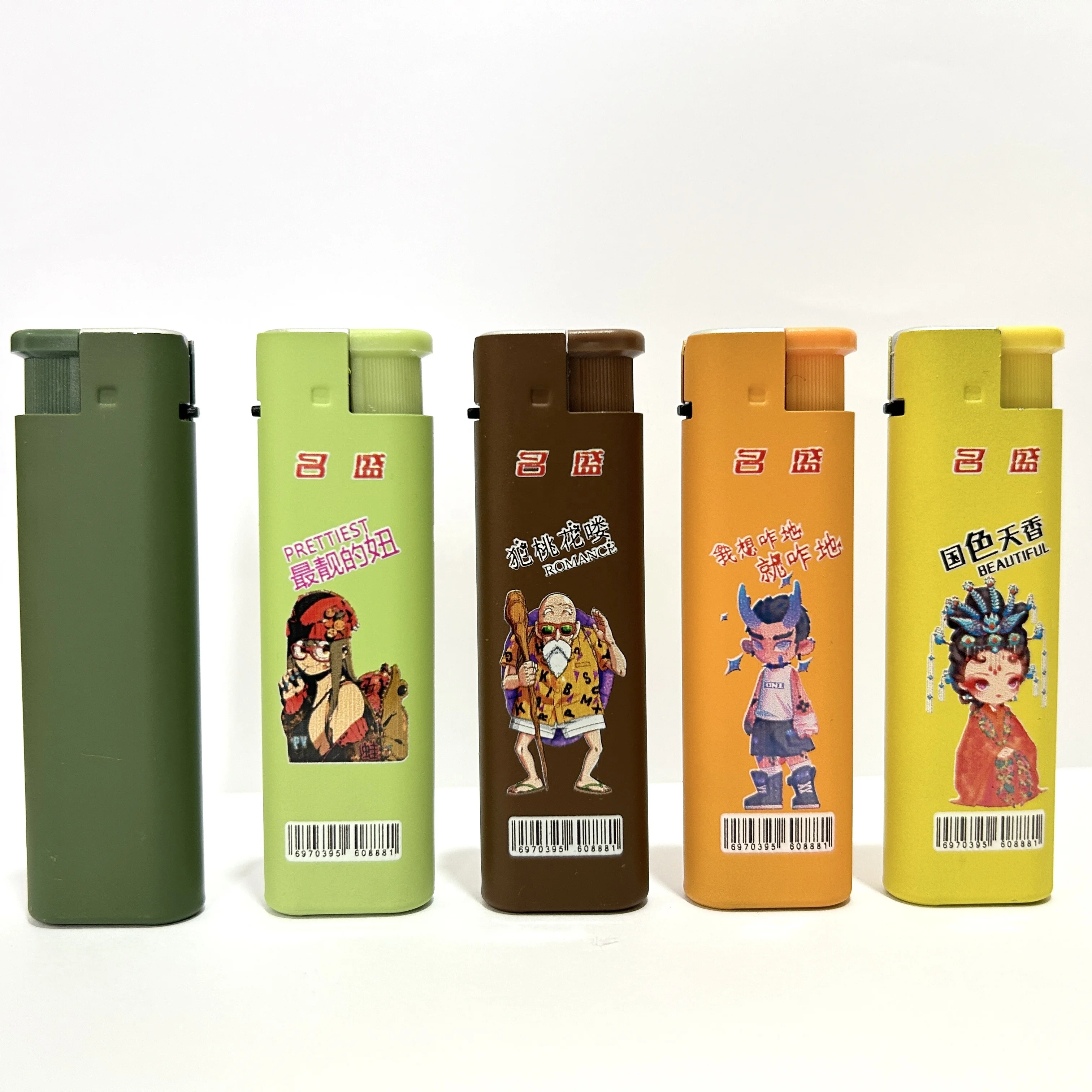 Butane Gas Windproof Custom Printing Logo Image Refillable OEM Kitchen Scorch Metal Jet Flame Torch plastic Lighters