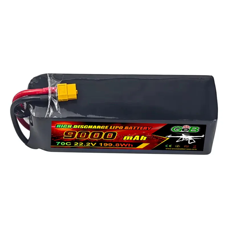 แบตเตอรี่ลิโพกึ่งโซลิดสเตต 6S 4500mAh 9000mAh พร้อมแบตเตอรี่ UAV 22.2V พลังงานสูงที่มีความหนาแน่นสูง