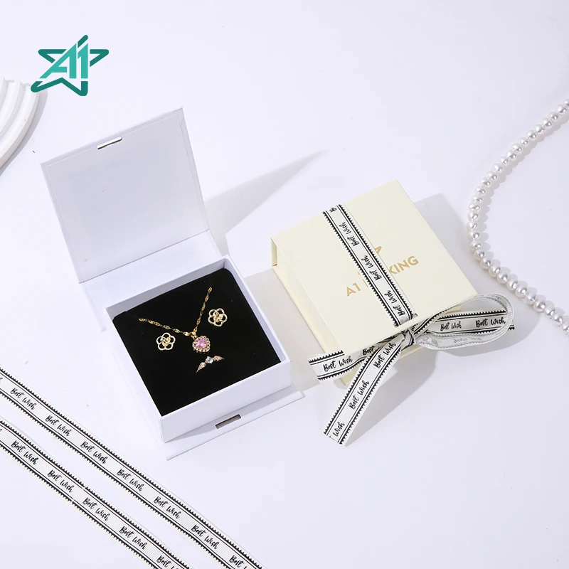 A1 Book Shape Art Paper/Cardboard Custom Size & Shape Embossed/Deboss Logo Personalized Jewelry Packaging Gift Box details