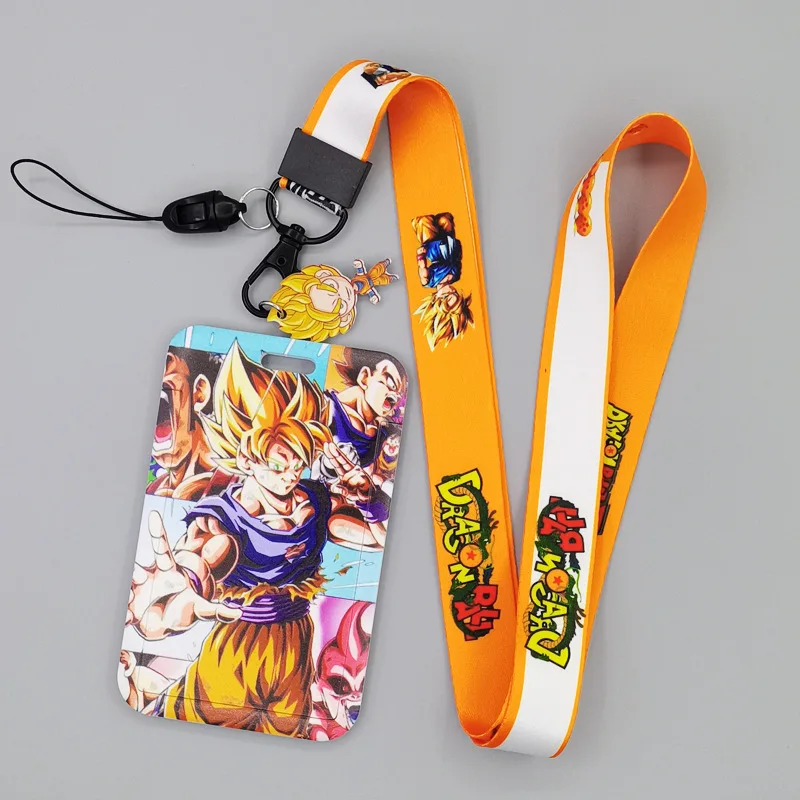 Dragon Ball Colored Campus ID Lanyard Clip Card Sleeve Anime