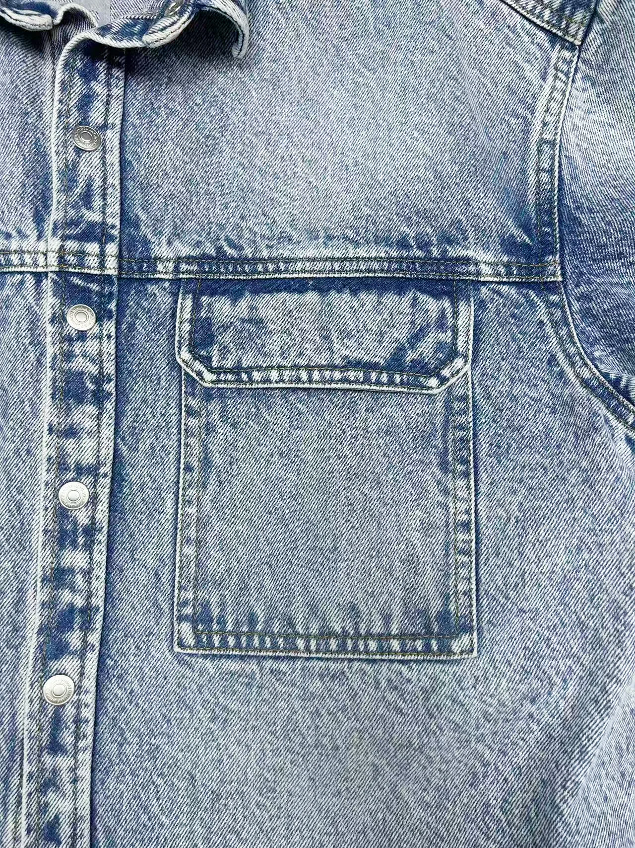 Men's Long-sleeved Shirt with Double Pockets