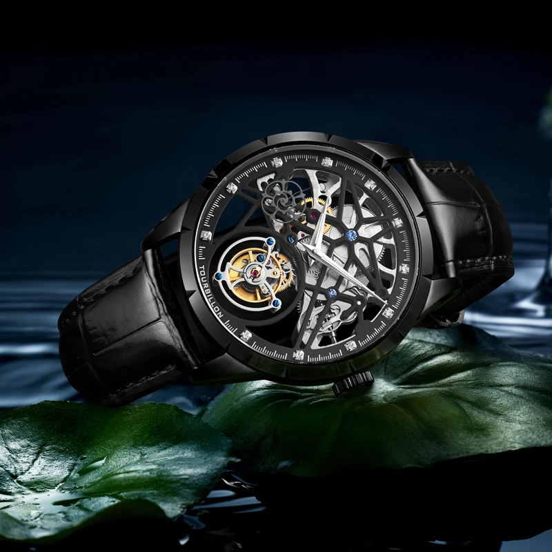AESOP Original Tourbillon Wrist Watch Mechanical Watch Luxury Skeleton Sapphire Clock Mechanical Watch