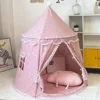 Yurta mongola rosa in cotone e lino