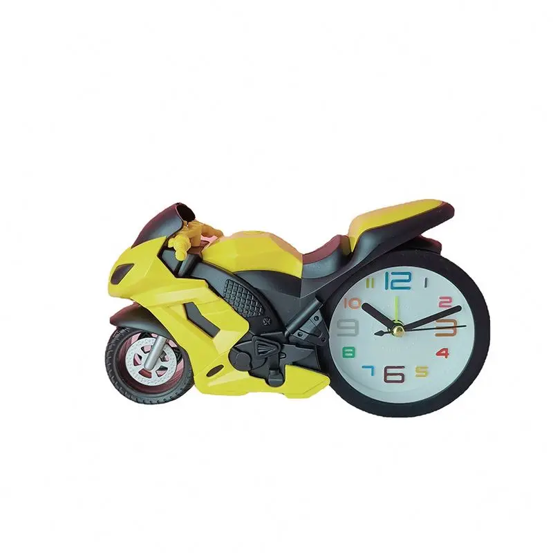 Schreibtisch regal uhr H0Qtt Motorrad form Wecker|