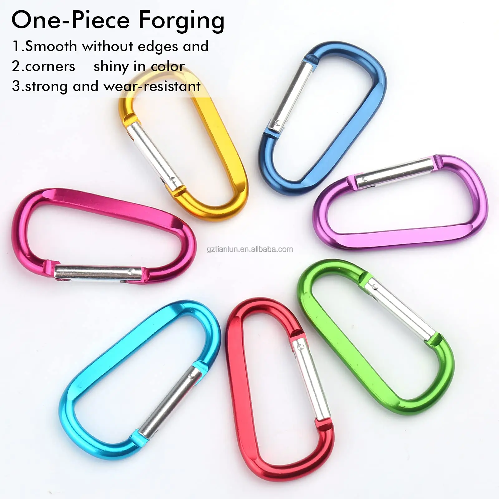 Large Aluminum D Ring Carabiner Keychain Clip Aluminum Caribeener Key