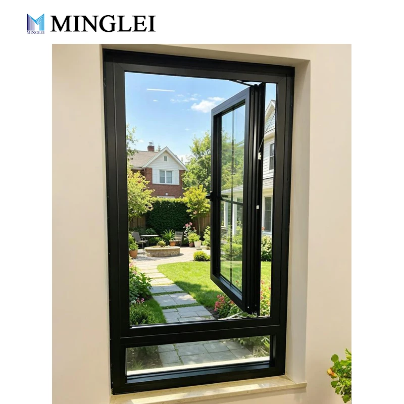 product nfrc approved high performance black aluminum window energy efficient thermal insulated casement window triple glazed windows-2
