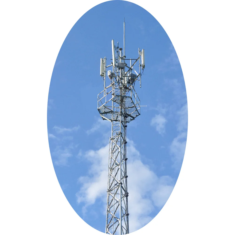 Galvanized steel high stable self-supporting Vertical bridge cell tower mobile telecom tower