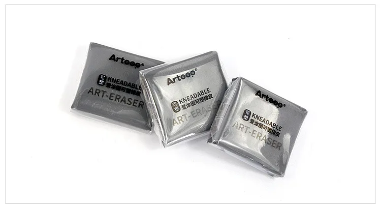 Серый пластик разминаемый резиновый высокий легкий художественный ластик для