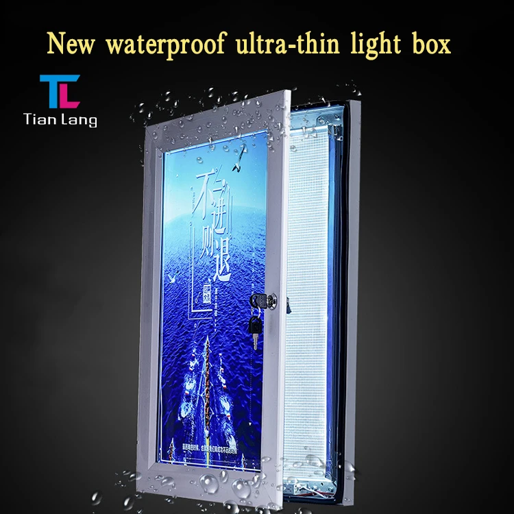 product outdoor led illuminated advertising light boxes lockable poster case  textile cloth-1