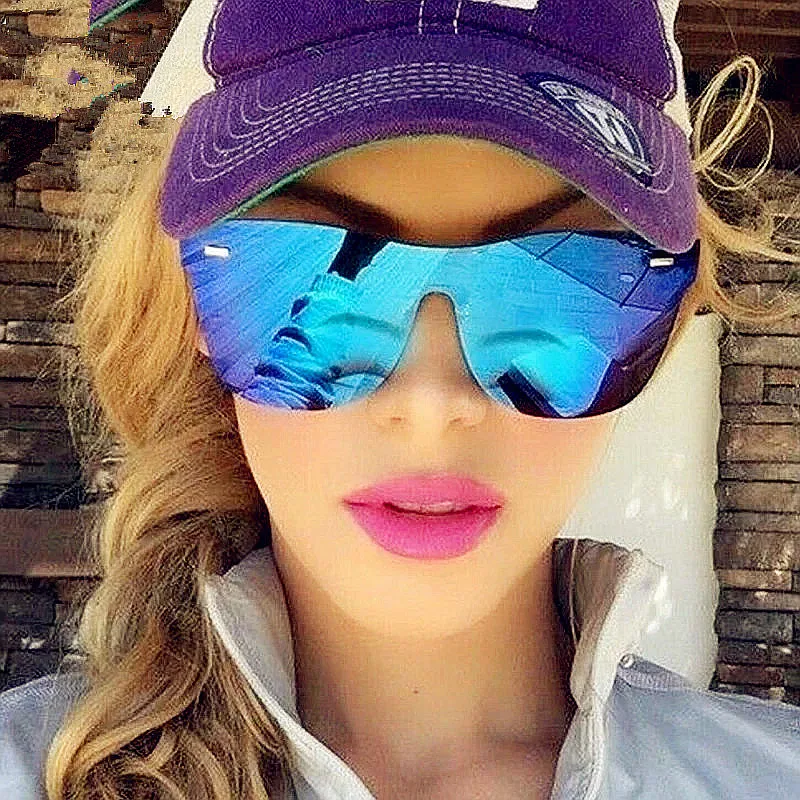 Oversized Mirrored Sunglasses Vintage Visor Sunglasses Sun Glasses