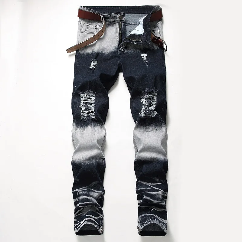 Shop Our 2021 Ripped Jeans Men's Collection Cross Border Fashion