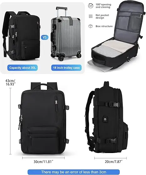 product carry on backpack large travel backpack for women men airline approved gym backpack business laptop-30