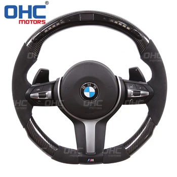 Carbon Fiber Steering Wheel With Led Gear Shifter Light Indicator For ...