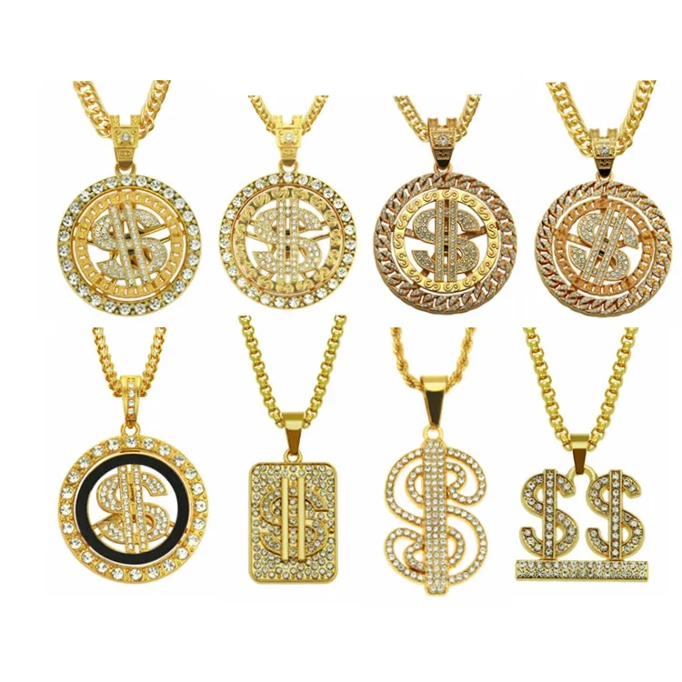 US Dollar Pendant Necklace for Men 