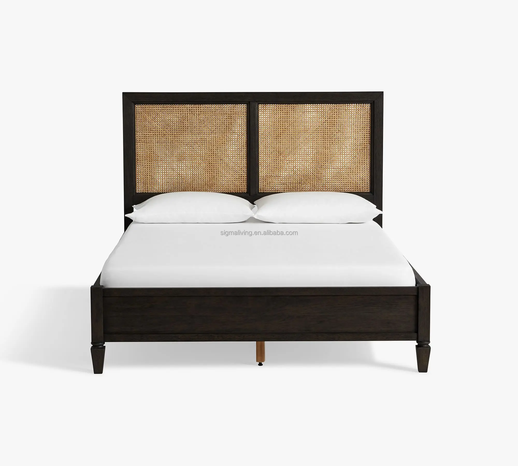 King Bed indoor furniture bedroom sets fabric cane bed