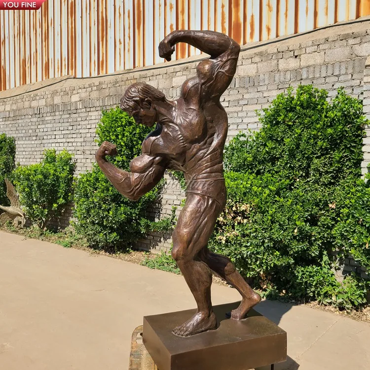 屋外装飾ブロンズ筋肉彫刻マッスルマン像| Alibaba.com