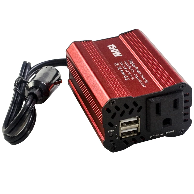 HRYHY Portable 500W to AC Power Converter DC 12 to 110/220V AC Car Inverter Automatic Transformer with Dual USB Car Adapter 