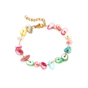 Fashionable Beaded Bracelet Colorful Women's Friendship Bracelet Stainless Steel Gemstone Wholesale Bracelet