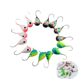 Wholesale JY FISHING Glow Tungsten Head Ice Fishing Jigs for Walleye Winter Fishing Lures River Stream Ice Eye Abdominal Eye – Metal Jig – view 2