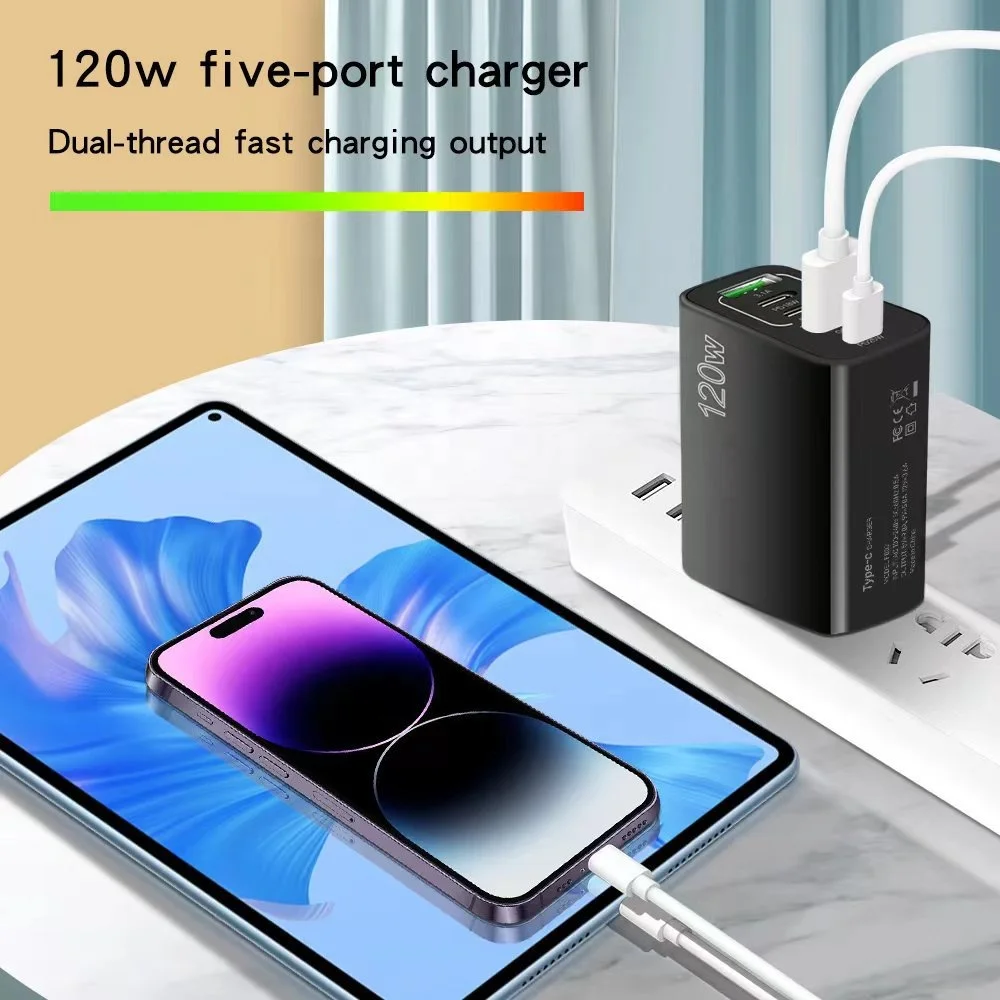 Cargador Rápido Doble Puerto Cargador De Pared USB Para IPhone, Bloque De Carga Rápida, Paquete De 5 Unidades De 2 1a5 V Enchufe Usb De Doble Puerto Caja De Carga Para Iphone