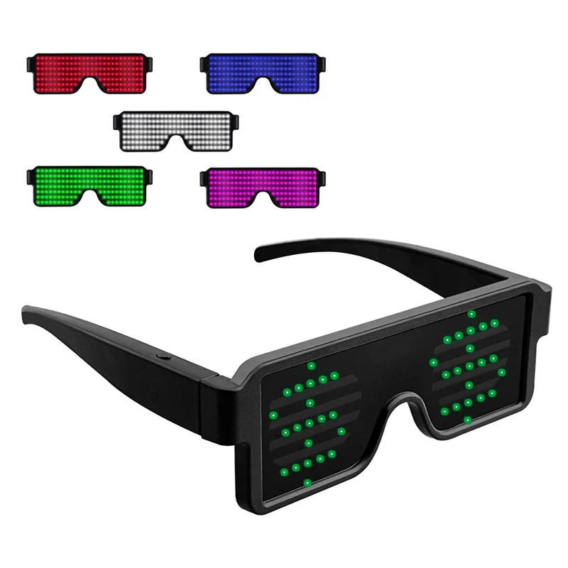 Dynamic LED Sunglasses for Party Rave Glowing Glasses for Christmas Graduation New Year & Thanksgiving Fun Favor