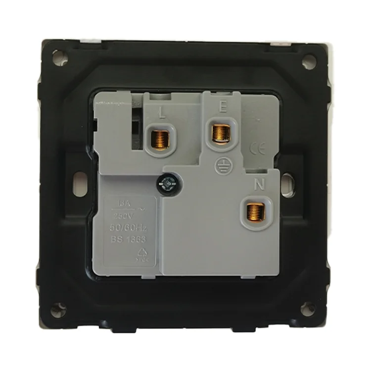 UK Standard 15A 3-Pin One Gang Neon Switches Smart Home PC Material Electrical Sockets Switches