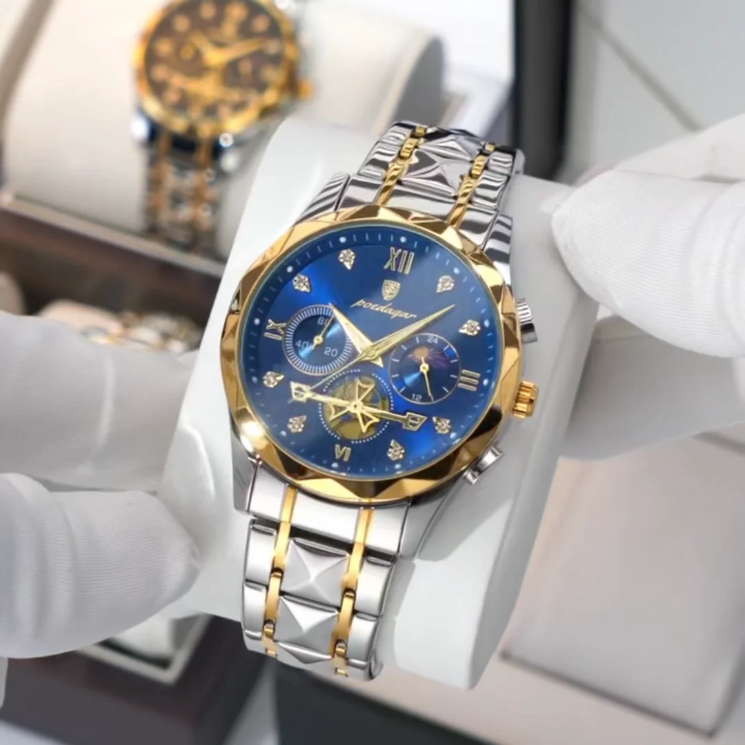 Poedagar 996 Luxury Original Chronograph Men's Wrist Watch Waterproof ...